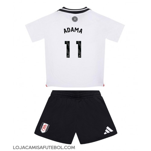 Camisa de Futebol Fulham Adama Traore #11 Equipamento Principal Infantil 2024-25 Manga Curta (+ Calças curtas)